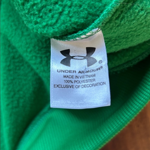 Notre Dame Fight Irish Under Armour Fan Hoodie, men’s Size L, Green/Navy Blue. - Picture 7 of 7